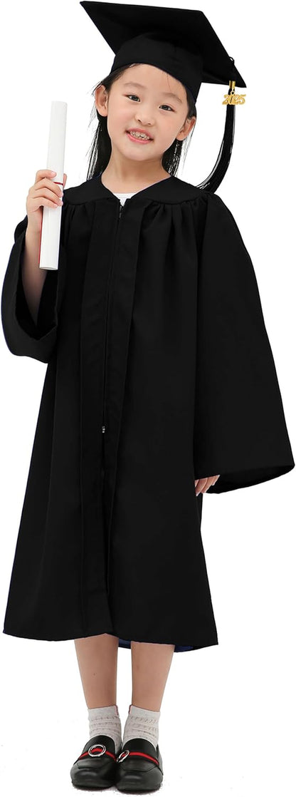 Matte Kindergarten Graduation Gown Cap Set with 2022 Tassel