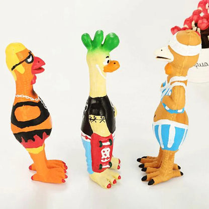 Pet Toy,Funny Latex Chicken Squeeze Screaming Squeaky Dog Chew Playing Toy Pet Supplies