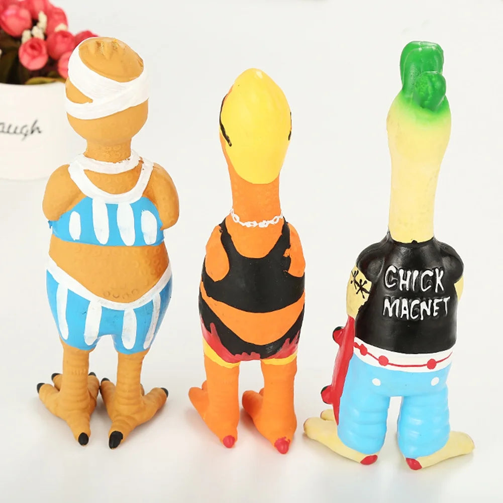 Pet Toy,Funny Latex Chicken Squeeze Screaming Squeaky Dog Chew Playing Toy Pet Supplies