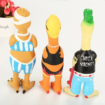 Pet Toy,Funny Latex Chicken Squeeze Screaming Squeaky Dog Chew Playing Toy Pet Supplies